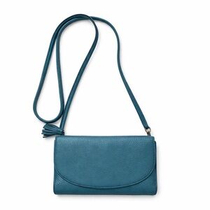 Fossil Blue Crossbody Bag with Adjustable Strap